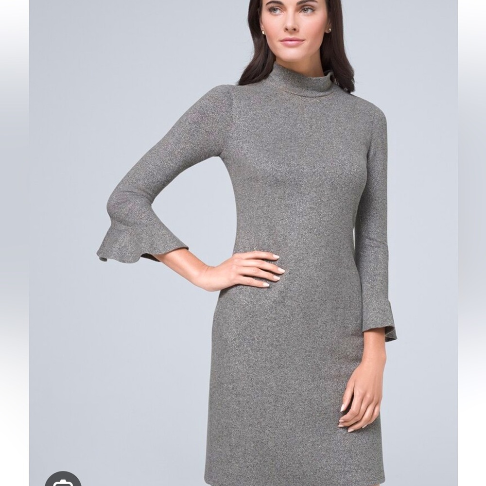 WHBM Heather Smoked Pearl Sweater dress.